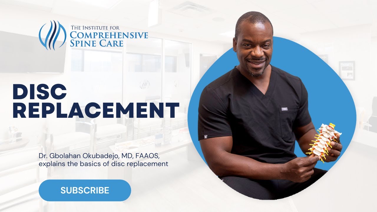 Doctor explaining disc replacement procedure basics.