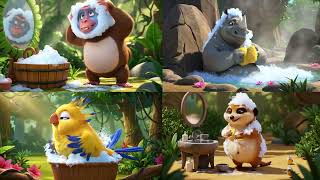 Jungle Bath Time Song 🛁 Animal Washing Fun!