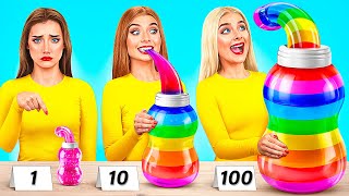 100 Capas de Alimentos Desafío | Hacks y Trucos de Cocina de Trend DO Challenge