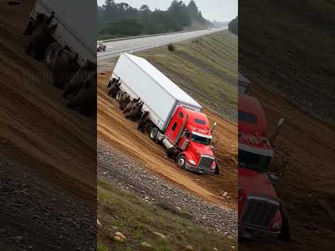 Look how Bears have save a life of truck driver 😯😱#bearsafe #friendbear#truckdriver #wildliferescue