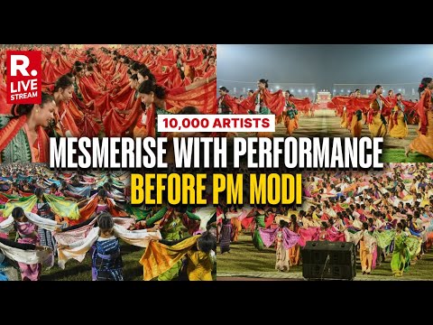 LIVE: 10,000 Artists Deliver Spectacular Cultural Show in Presence of PM Modi