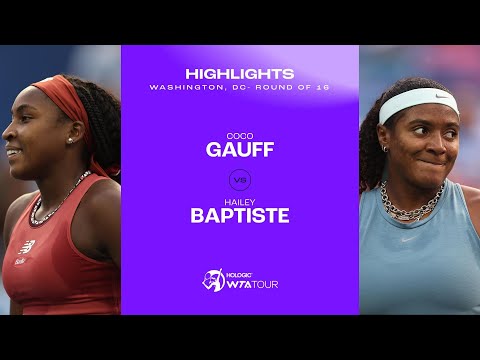 Coco Gauff vs. Hailey Baptiste | 2023 Washington, DC Round of 16 | WTA Match Highlights