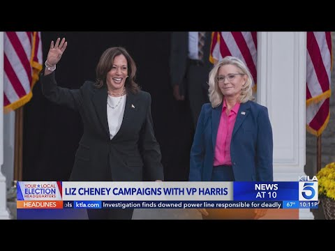 Liz Cheney campaigns with VP Kamala Harris