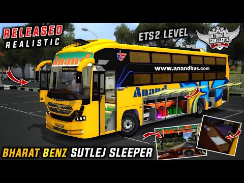 BharatBenz Sutlej Sleeper Bus MOD for Bus Simulator Indonesia | BUSSID V4.3.4 | #bussidmods