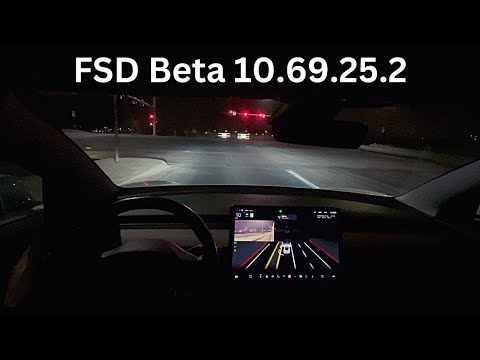 FSD Beta Testing 10.69.25.2 | Night Drive