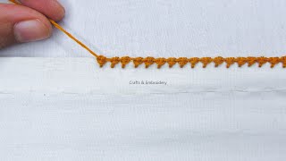 Beautiful borderline hand embroidery tutorial