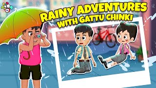 Rainy Adventures with Gattu Chinki | Animated Stories | Cartoon | Moral Stories | PunToon Kids