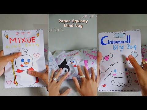 UNBOXING PAPER SQUISHY BLIND BAG!! PART 1-5 #blindbag #asmrunboxing #papersquishy #diy #squishy