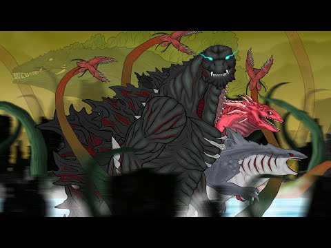 Shinultidary Godzilla Earth, Axolotlzilla, Sharkzilla vs Biollante | ANIMATION | PART 2