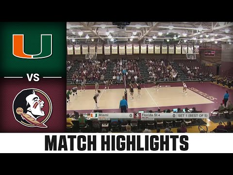 Miami vs. Florida State ACC Volleyball Highlights (2023)