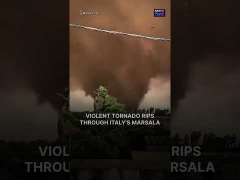 Watch: Violent Tornado Rips Through Italy's Marsala #shorts #viral