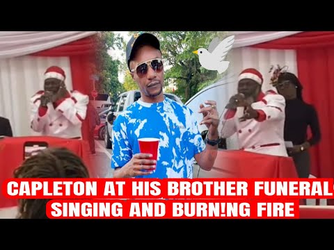 Capleton Breakdown At His Brother Funeral Singing And Burn!ng A Fire | Capleton Brother Funeral 