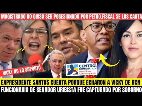 SANTOS CONFIESA PORQUE ECHARON A VICKY DE RCN.CAPTURADO ASESOR DE SENADOR URIBISTA.FISCAL A CHAVERRA