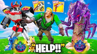 I Trolled Him In Fortnite Season 4! (New Bosses + Mythics)