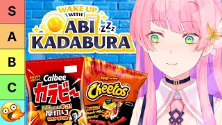 Ranking American + Japanese SPICY CHIPS | Wake Up with Abi【V4Mirai | A