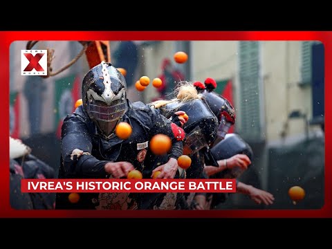 Ivrea&#39;s Orange Battle: A Tradition Dating Back to the Middle Ages | NewsX World #trending