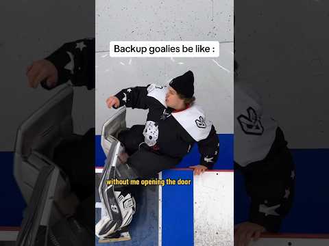 BACKUP GOALIES BE LIKE ?? #hockey #goalie #hockeyplayers #funny