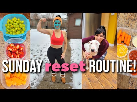 Sunday RESET | Weight Loss Meal Prep | Dog Sitting, Make Up Dupes, Self Care, Organizing, Laundry