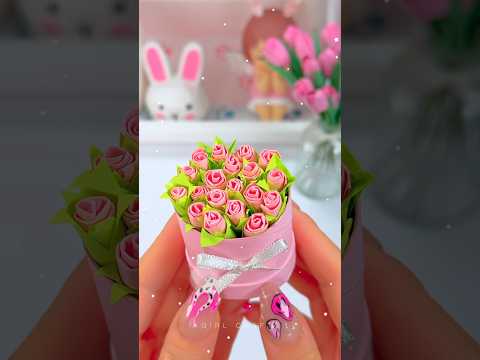 Aesthetic mini Gift idea. Amazing pink roses 🌷#gift #rose