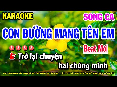 Karaoke Con Đường Mang Tên Em | Nhạc Sống Song Ca