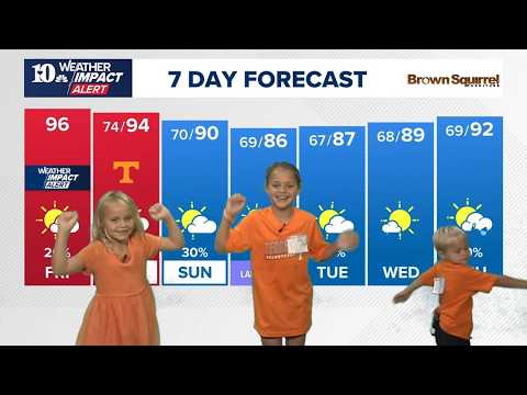 The Sweet children help their mom with the weekend forecast