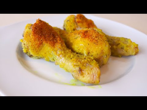 Muslos de pollo empanados o empanizados al horno