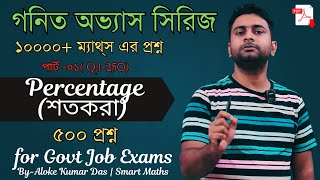 Percentage(শতাংশ) 500+ Practice Questions for Govt Jobs – Part 01 | SSC, Railway, Bank |