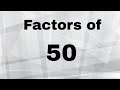 Understanding Factors and Prime Factorization of 50