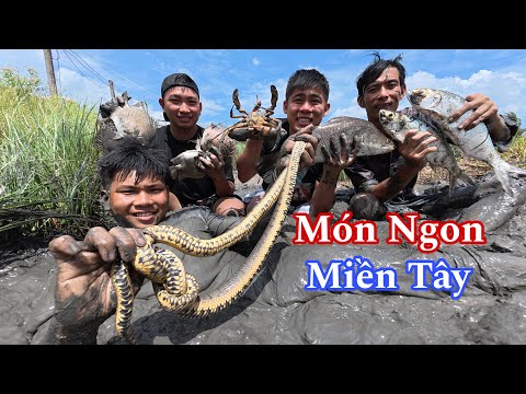  Săn B.ắt Rừng Tràm Về Trà Vinh Trổ Tài Mò Cua B.ắt Cá