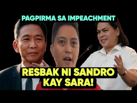 LINTIK LANG ANG WALANG GANTI! DAHILAN NI SANDRO  BAKIT UNA SIYANG PUMIRMA SA IMPEACHMENT NI SARA!