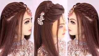 2 Super Elegant open hairstyle for Rakshan Bandhan l wedding hairstyles l bridal puff hairstyles