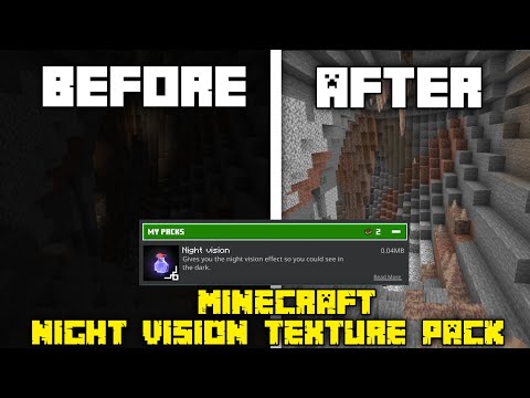 Night Vision Pack For MCPE || Night Vision Addon Minecraft 1.20 Media File Link