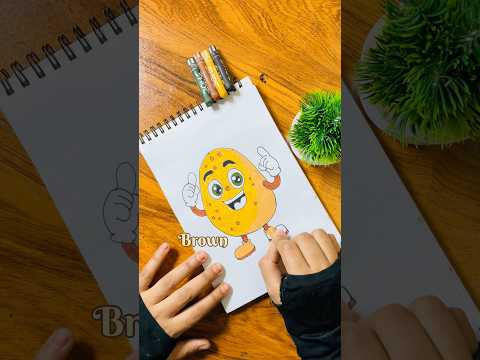 Cute potato’s Drawing🥔😱#drawing #shorts #oilpastel