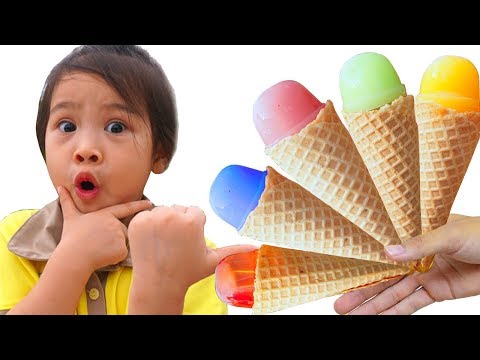 Ice Cream Song | Color Song Nursery Rhymes, Learn Colors with Jelly Ice Cream Action Song with Mommy