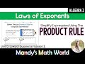 Product Rule and Simplifying Expressions