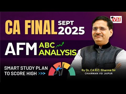 ABC Analysis💥CA Final AFM Sept 2025 | 🎯Smart Study Plan to Score High!