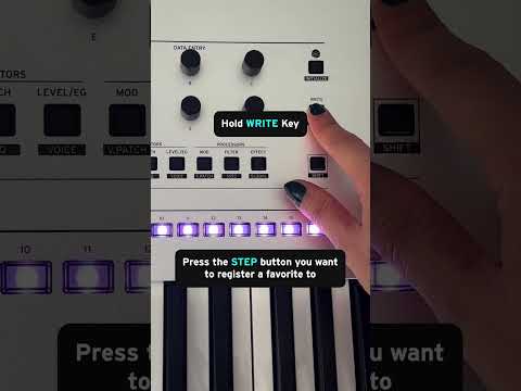 Using the FAVORITE function to register & change programs with the 16 STEP buttons on KORG opsix SE