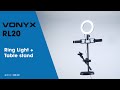 Vonyx RL20 Desktop LED Ring Light with Phone Holders