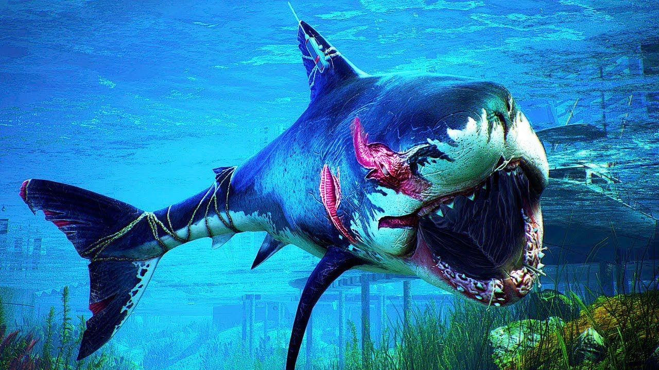 MANEATER Apex Great White Shark Fight Gameplay 4K 60FPS
