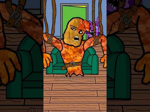Gegagedigedagedago!!! WHEN FRIEND NUGGET IS SICK!!! 💜🧡. #funny #catnap #cartoon #animation #dogday