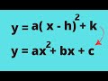Converting Quadratic Equations from Vertex to Standard Form