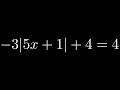 Isolating Absolute Value Equations