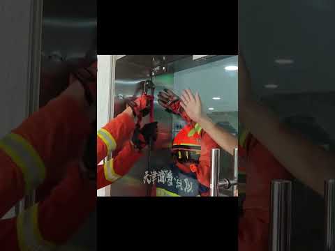 Firefighter Human Shield: Hero Blocks Glass to Save Girl π #accident #shorts #firefighters