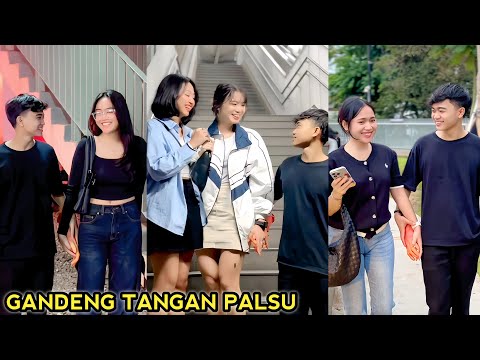 PRANK GANDENG TANGAN PALSU.. AUTO SALTING & KAGET