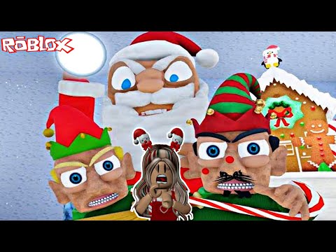 FUJA DO PAPAI NOEL ENQUANTO É TEMPO!!! (Evil Santa Elf Factory Escape - Roblox)