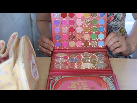 ASMR ♡ What's In This Makeup Bag | Mini Lipsticks | Tapping, Crinkle, Zipper Sounds (No Talking)