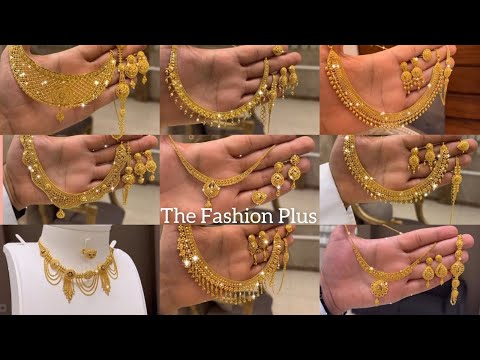 Light Weight Necklace Set with Weight and Price In 22k/18k Gold @TheFashionPlus