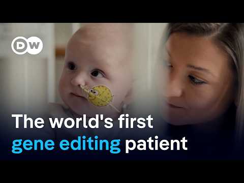 YouTube video thumbnail: Baby Receives World's First Personalized Gene-Editing Treatment