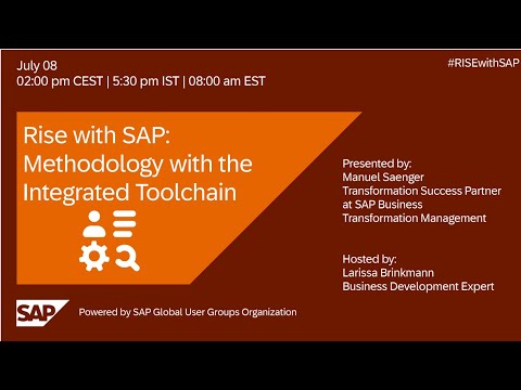 RISE with SAP Methodology with the Integrated Toolchain I Move to Cloud ERP I 25.07.08