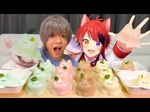 実は仲良しな莉犬くんが家に遊びに来たので猫プリン食べまくったwwwwwww